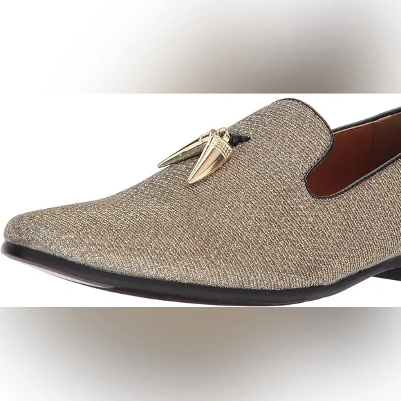 NEW Giorgio Brutini Collide Loafers two-toned Gold/Iridescent Sz 12
